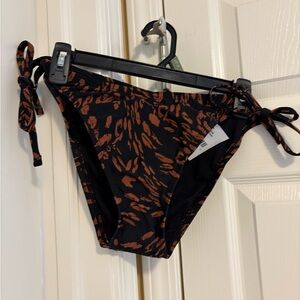 Shade & Shore Black and Brown Bikini Bottom